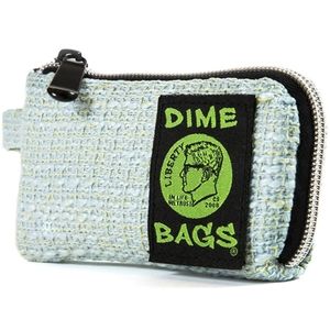 Dimebag Hemp Pouch Light Blue w/ xtra Badge